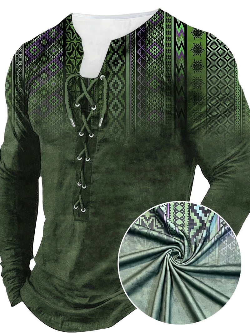 CAMISETA HENLEY GLAM - ESTILO BOHEMIO