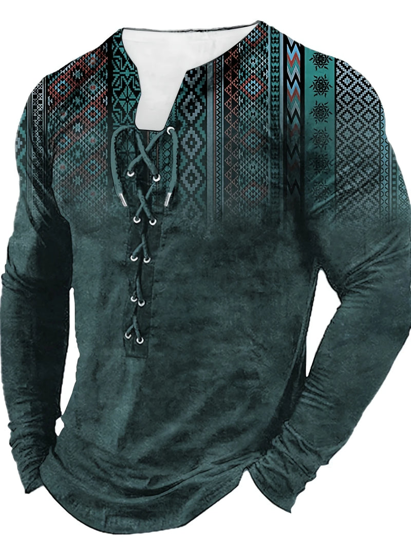 CAMISETA HENLEY GLAM - ESTILO BOHEMIO
