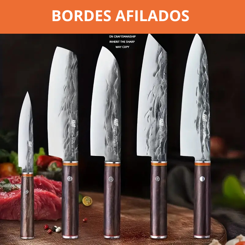 Daxxin Juego De Cuchillos De Cocina 5 Piezas De Acero