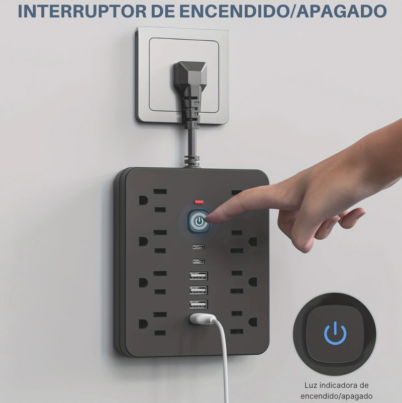 SUPER POWER BANK - REGLETA INTELIGENTE 14 EN 1