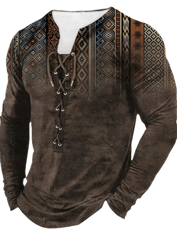 CAMISETA HENLEY GLAM - ESTILO BOHEMIO