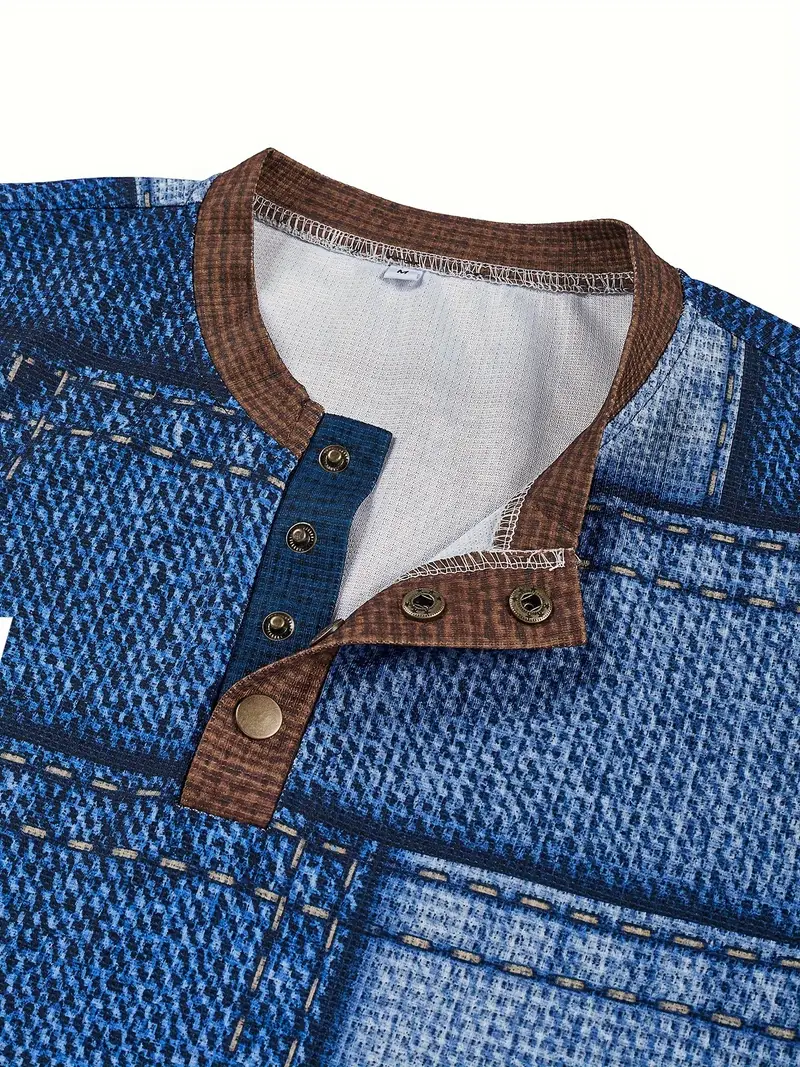 CAMISA JEAN STAMP - Elegancia Geométrica