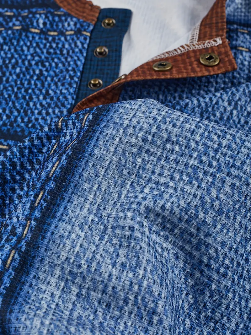 CAMISA JEAN STAMP - Elegancia Geométrica
