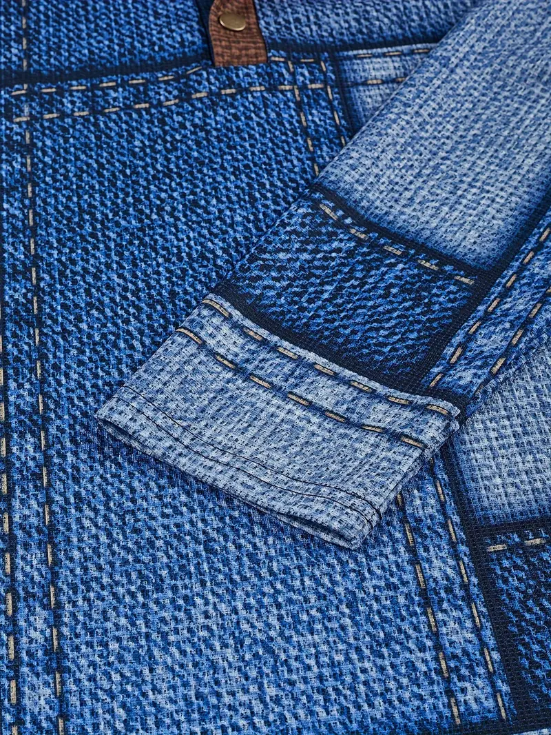 CAMISA JEAN STAMP - Elegancia Geométrica